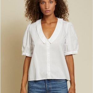 Nation LTD White Puff Sleeve Blouse